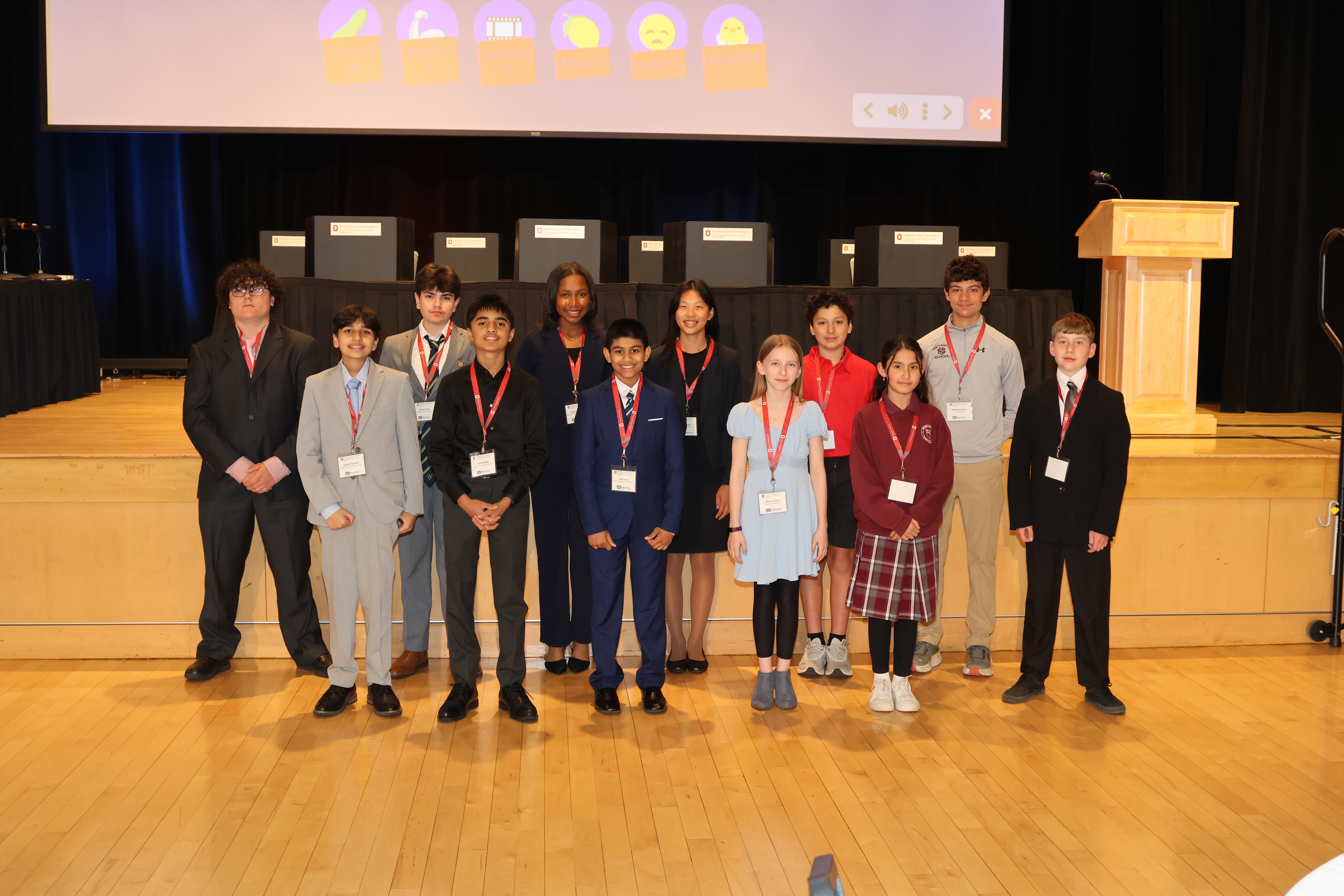 Civics Bee contestants