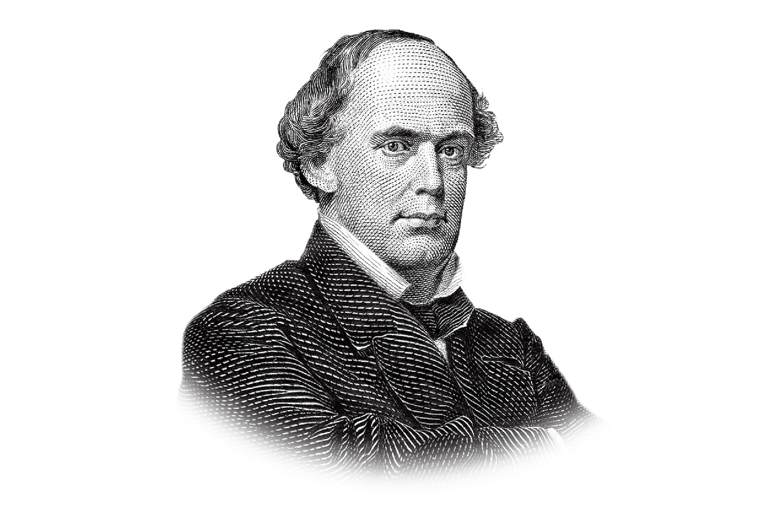 Black and white portrait of Salmon P. Chase.