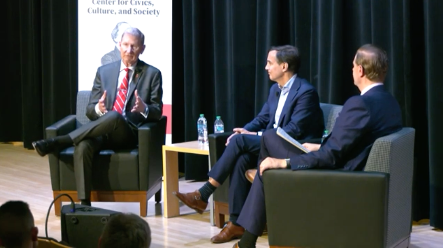 Ohio State University presidents past and president on the stage