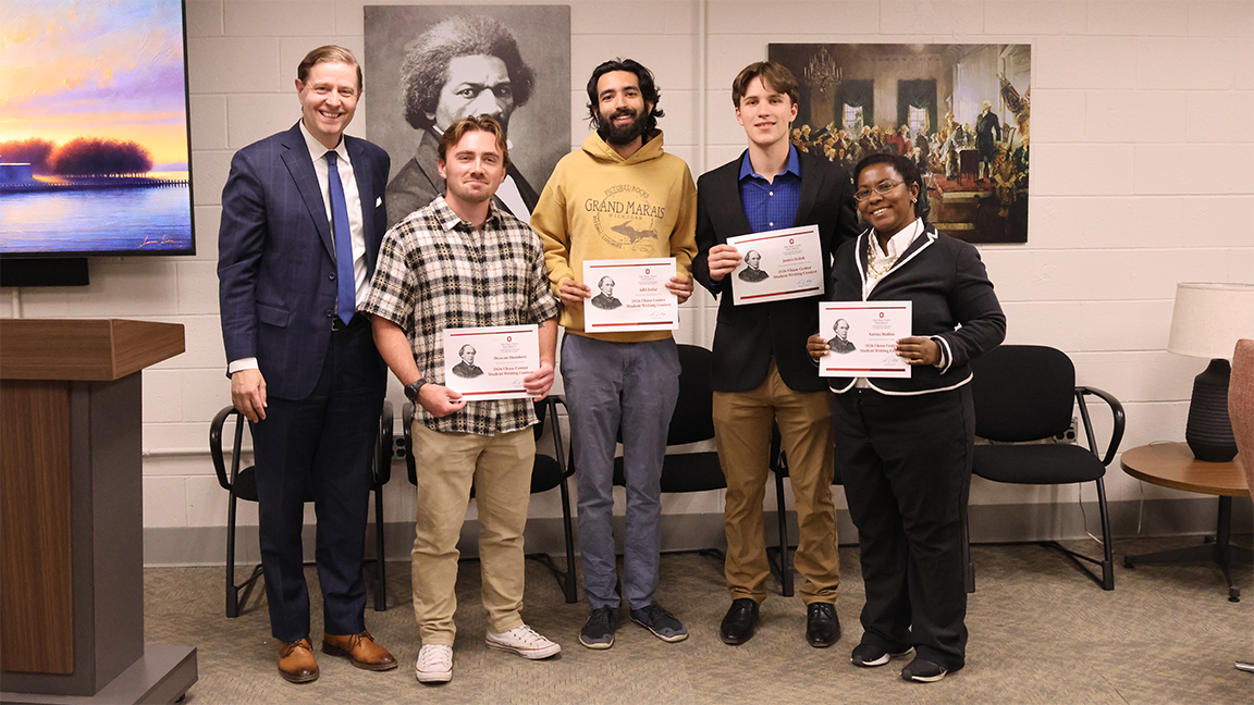 Lee Strang, Deacon Humbert, Adil Zafar, James Kolak, and Sarina Mathis